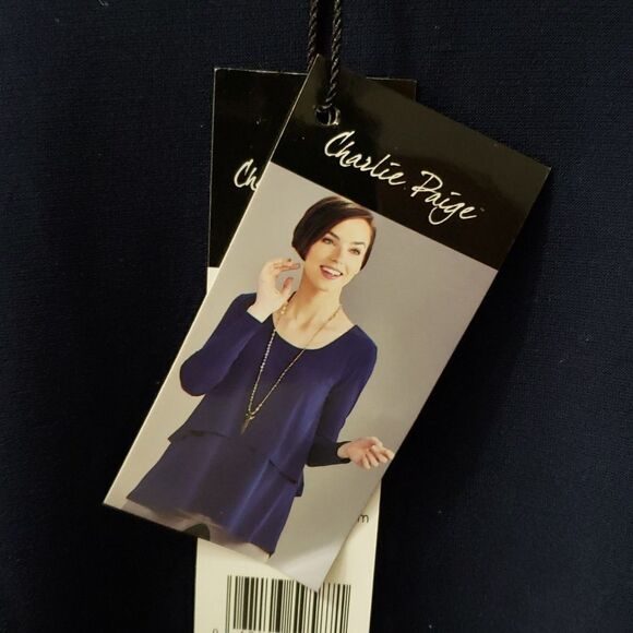 Charlie Paige. Darling 3/4 Sleeve Scoop Neckline with Multi Layers. Size S/M. - Picture 5 of 12